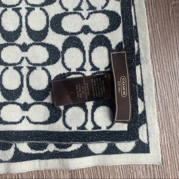 Coach Reversible Monogram Scarf - Picture 4 of 4